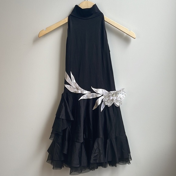 Girls High Neck Floral Dance Dress/Outfit - Picture 2 of 4